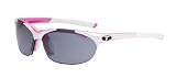 Tifosi Womens Wisp 0040103101 Wrap Sunglasses,Race Pink Frame/Grey, Red & Clear Lens,One Size
