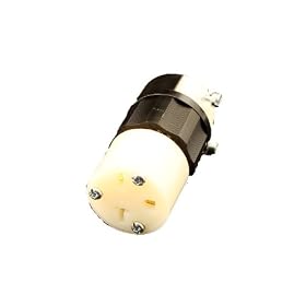 Leviton 5469-C 20 Amp, 250 Volt, NEMA 6-20R, 2P, 3W, Connector, Straight Blade, Grounding,... by Leviton