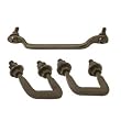 Kentrol Black Stainless Steel Jeep Windshield Tie Down Kit 1987-1995 Jeep Wrangler YJ 50439
