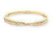 Swarovski Hinged Crossed Band Bangle
