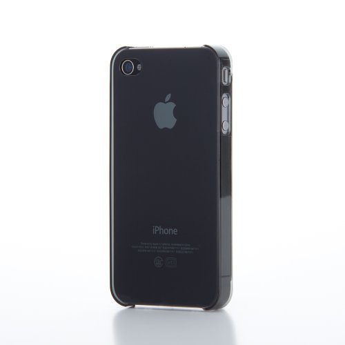 Simplism iPhone 4用 ディスプレイ保護フィルム付 クリスタルカバーセット (スモーキーブラック) Crystal Cover Set for iPhone 4 Smoky Black [TR-CCSIP4-SB]