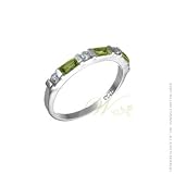 STUDIO 925: *STABILE OLIVINE CZ BAGUETTE STACKING RING*