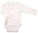 Kushies Long Sleeve Wrap Bodysuit, White, Preemie