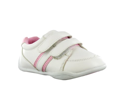 Celia Toddler Athletic Comfort Velcro Shoes White Pink