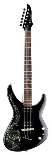 Luna Andromeda Double Cutaway Electric Guitar, Dragon