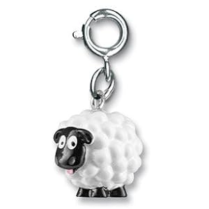 Buy CHARM IT! 3d Fluffy White Sheep Heart Charm by CHARM IT! Ks Charming Designs