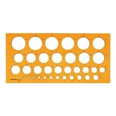 Rumold Kreisschablone/2810 270x130x2 mm orange transparent Kunststoff