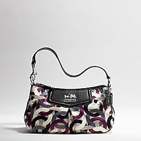 COACH MADISON OPTIC ART CHAINLINK TOP HANDLE Signature BAG PURSE Rare hard to find !
