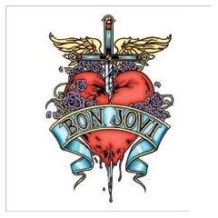 Bon Jovi - Heart and Dagger ST 95 - Sticker Aufkleber Musik Classic Rock - Gr�sse ca.10x7 cm