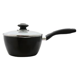 BBC Easycook Non Stick Saucepan with Lid Aluminium Black 16 cm