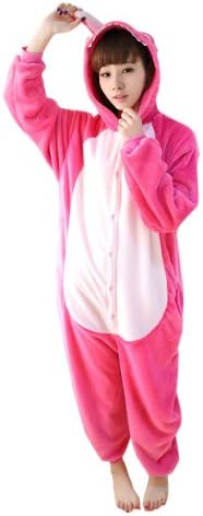 Dozcy Pink Stich Kigurumi - Unisex Costumes Pajama Onesies (L)