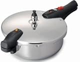 セラミック加工浅型片手圧力鍋3.0L■SIN TA002■シルバー■ガラス蓋DVD2枚付属