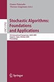 Stochastic Algorithms: Foundations and Applications: 5th International Symposium, SAGA 2009 Sapporo, Japan, October 26-28, 2009 Proceedings (Lecture Notes ... Computer Science and General Issues)