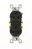 Leviton 5320-ECP 15 Amp, 125 Volt, Duplex Receptacle, Residential Grade, Grounding, All Screws Backe
