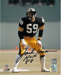 Jack Ham Signed Steelers 8x10 Photo - HOF 88