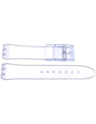 Swatch Replacement Synthetic Plastic Clear 17mm Watch Strap
