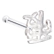 Sterling Silver Love Chinese Symbol Nose Bone