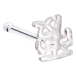 Sterling Silver Love Chinese Symbol Nose Bone