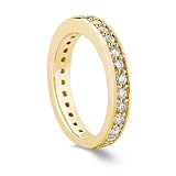 18k Yellow Gold Diamond Wedding Band.