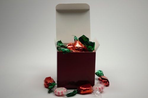 Chocolate Brown 3" X 3" X 3" Glossy Wedding Favor Candy Gift Box - Pack of 25