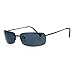SA106 Mens Narrow Rectangular Rimless Light Snug Sunglasses