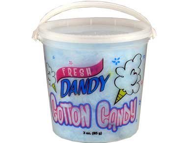 Blue Raspberry Cotton Candy 18 Pack 3oz Bucket by Dandy Cotton Candy
