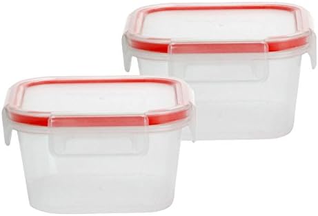 Snapware Airtight Food Storage Containers, 1.3 Cup, Square, Pack of 2