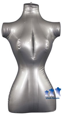 Inflatable Mannequin, Female Torso, Standard Size Silver