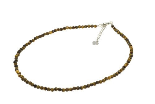 Creation Vario Trend Damen Edelsteincollier Tigeraue 925/ooo Sterlingsilber , 44,5cm incl. Preisvergleich