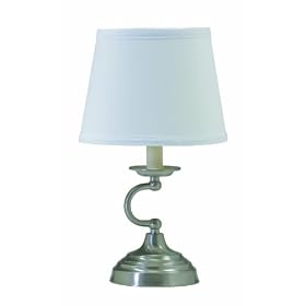 House of Troy CH877-AS Coach Collection 13-1/2-Inch Portable Accent Table Lamp, Antique Silver