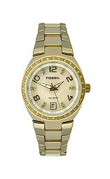 Fossil Analog White Dial Watch.
