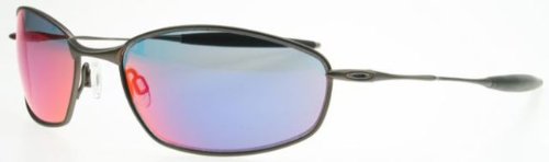 Oakley Ti Whisker Sunglasses Pewter/Red Iridium, One Size
