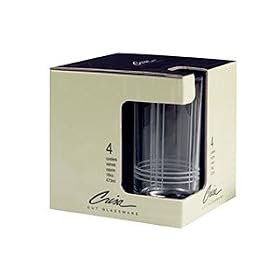 Libbey Glass Inc. 1789226 Crosshatch Cooler Glasses Set of 4