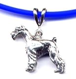 18' Blue Schnauzer Necklace Sterling Silver Jewelry