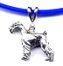 Sporting Goods : 18" Blue Schnauzer Necklace Sterling Silver Jewelry