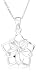 Sterling Silver Girl's Double Flower Pendant, 13-15"