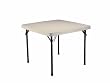 Lifetime Card Table with 37-Inch Square Molded Top, 4 Pack, Almond
