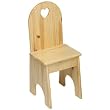 Solid Back Chair, Natural / Heart by Little Colorado