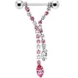 Pink Passionate Gem Drop Nipple Ring