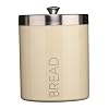 Premier Housewares Bread Bin, Light Cream Enamel