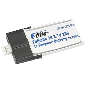 200mAh 1S 3.7V 25C LiPo Battery from Toy RC Airplanes