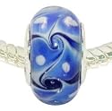 LovingtheBead © 'Blue Horizons' Murano Glass Slide-on & Slide-Off Bead Charm