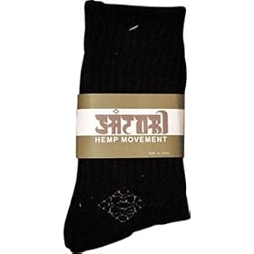 Satori Deep Link Crew Black [Small] 6-9 Socks Hemp