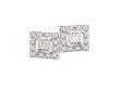 SQUARE 0.30 CTW. INVISIBLE SET PRINCESS CUT DIAMOND EARRING STUDS