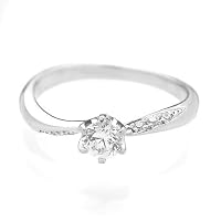 （ダイヤモンドワタナベ）Diamond Watanabe　卸直営オーダー作製 婚約指輪 エンゲージリング ダイヤモンド 0.262ct Gカラー VS1 EXCELLENT H&C 3EX プラチナ Pt900 鑑定書付き メレ 立て爪 日本国内加工 ご指定のサイズ 7号でお作りします