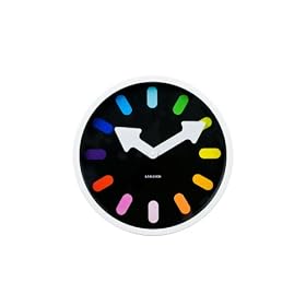 Karlsson Rainbow Pictogram Steel Case Wall Clock, White