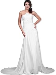 Chiffon/Organza Fitted Beaded Evening Dress  with a Brush/Sweep Train 