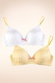 2 Pack - Angel Cotton Rich Assorted Non-Wired Bras