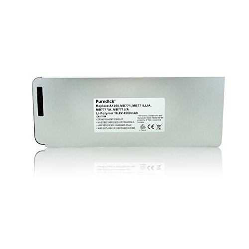 PuredickÂ® New Laptop Battery for Apple for Apple Macbook 13 A1280 A1278 Macbook 13-inch Series ï¼ŒMb771g/a Mb467ll/a Mb466ll/a Mb466ch/a / Mb466d/a (2008 Version) - 12 Months Warranty [Li-ion 6-cell 10.8v 4200mah]