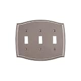 Cheap Baldwin 4780.150.CD Colonial Design Triple Toggle Switch Plate Satin Nickel